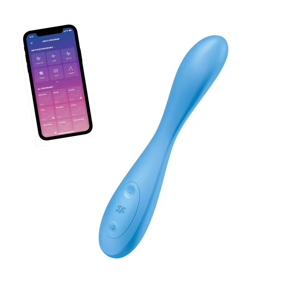 Satisfyer G-Spot Flex 4 - Вібратор для точки G, 19.5х3.8 см (блакитний)