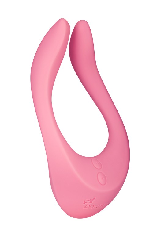 Satisfyer Partner Multifun 2 - багатофункціональний вібратор для пар, 13х7х3.5 см (рожевий)