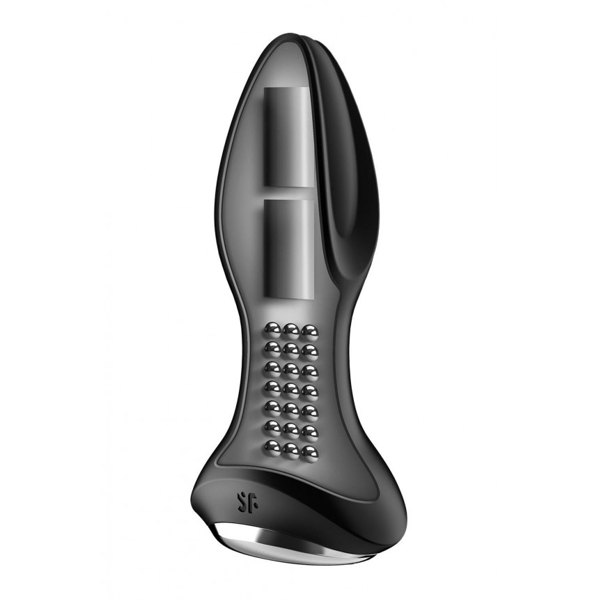 Satisfyer Rotator Plug 2+ - Анальна пробка з обертанням, 12.8х3.6 см (чорна)