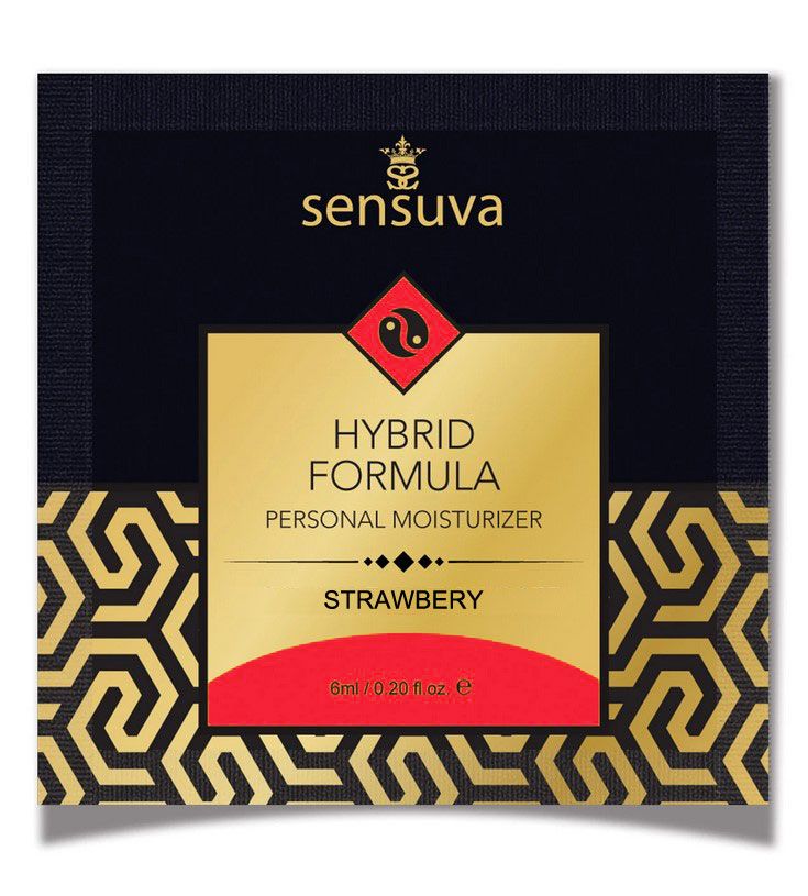 Sensuva - Hybrid Formula Strawberry - Пробник лубриканта на гібридній основі, 6 мл (полуниця)