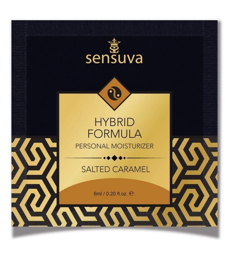 Sensuva – Hybrid Formula Salted Caramel – Пробник лубриканта з ароматом солоної карамелі, 6 мл.