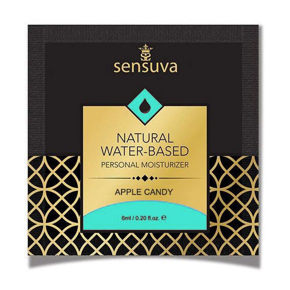 Sensuva - Natural Water-Based Apple Candy - Пробник лубриканта, 6 мл