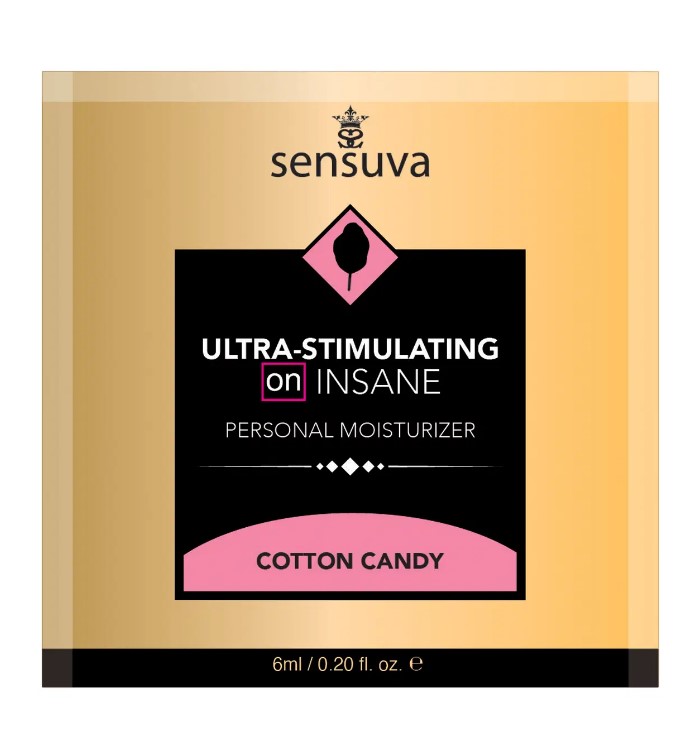 Sensuva Ultra-Stimulating On Insane Cotton Candy - Пробник смазки на гибридной основе, 6 мл