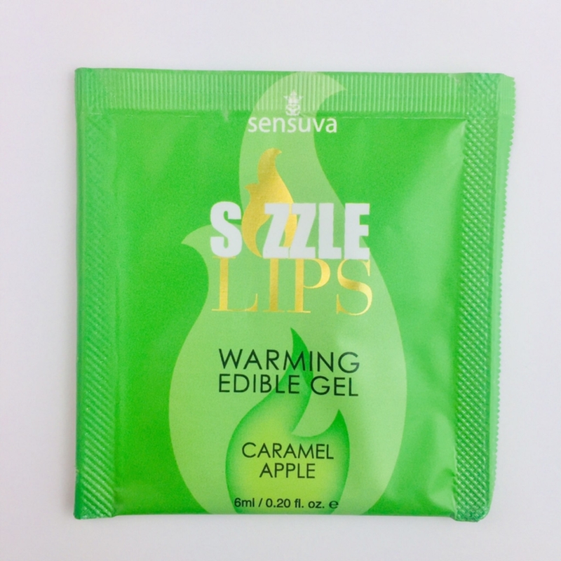 Sensuva - Sizzle Lips Caramel Apple - Пробник массажного геля, 6 мл.