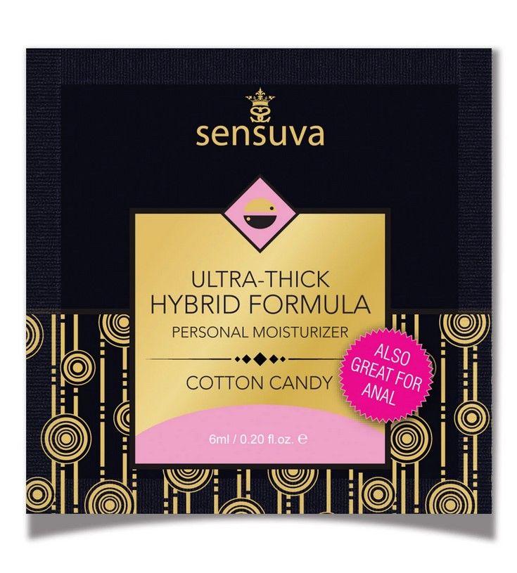 Sensuva - Ultra -Thick Hybrid Formula Cotton Candy - Пробник лубриканта на гибридной основе, 6 мл.