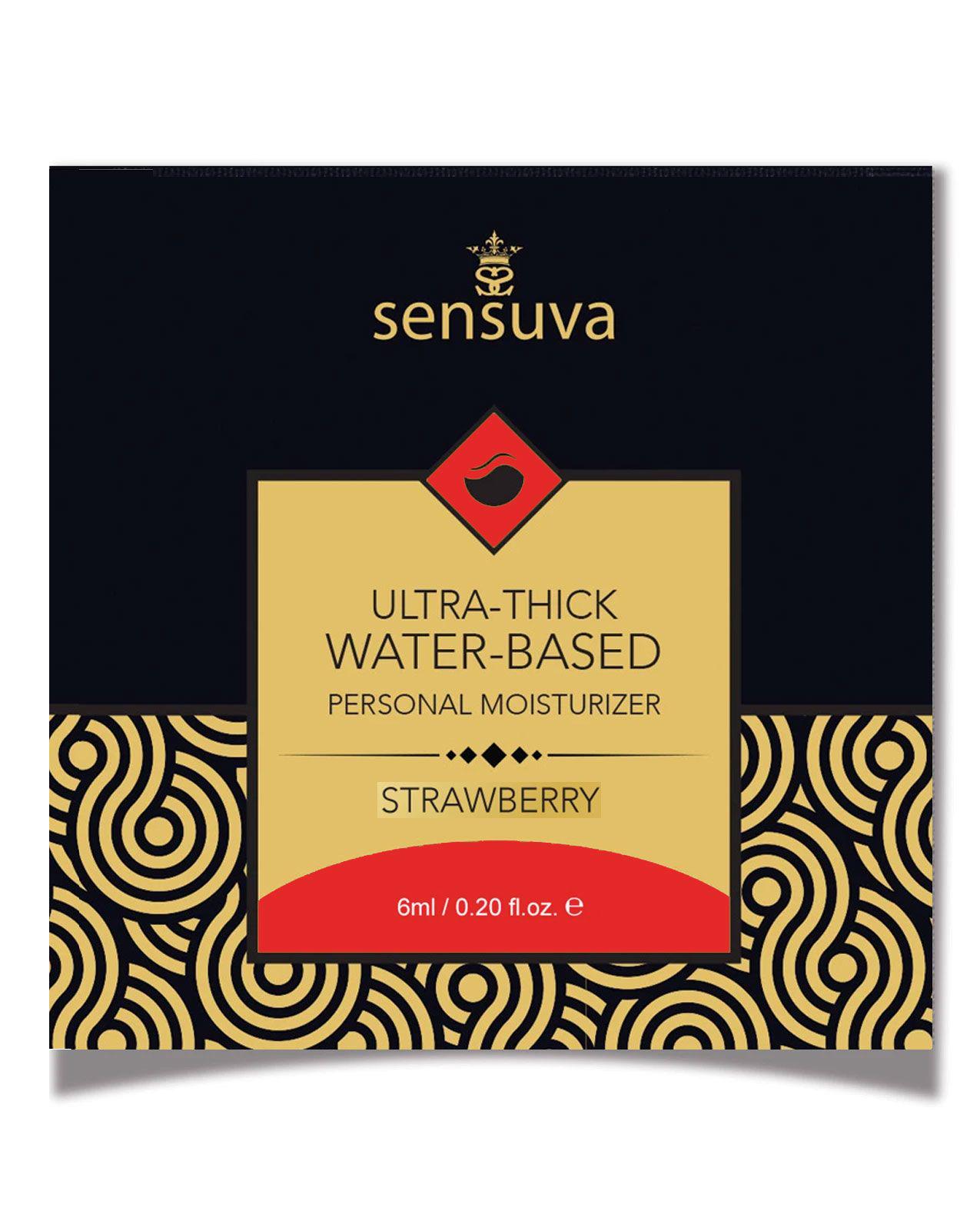 Sensuva – Ultra – Thick Water-Based Strawberry – Пробник лубриканта з ароматом полуниці, 6 мл.