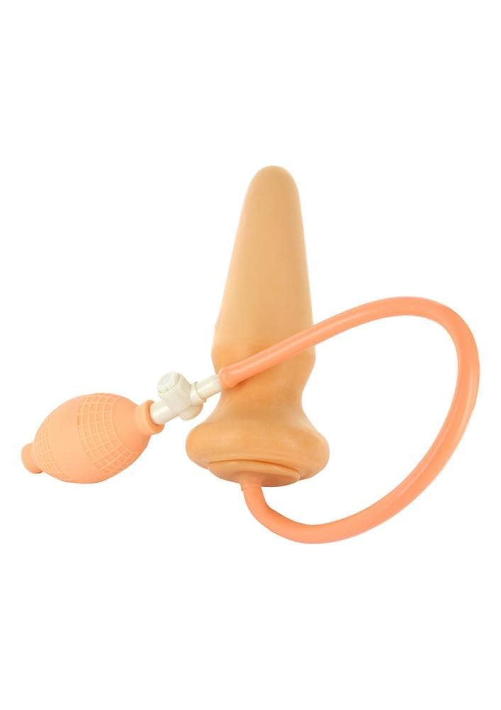 Seven Creations Buttplug Plus Pump - Анальна пробка-розширювач, 12х5,5 см (тілесний)