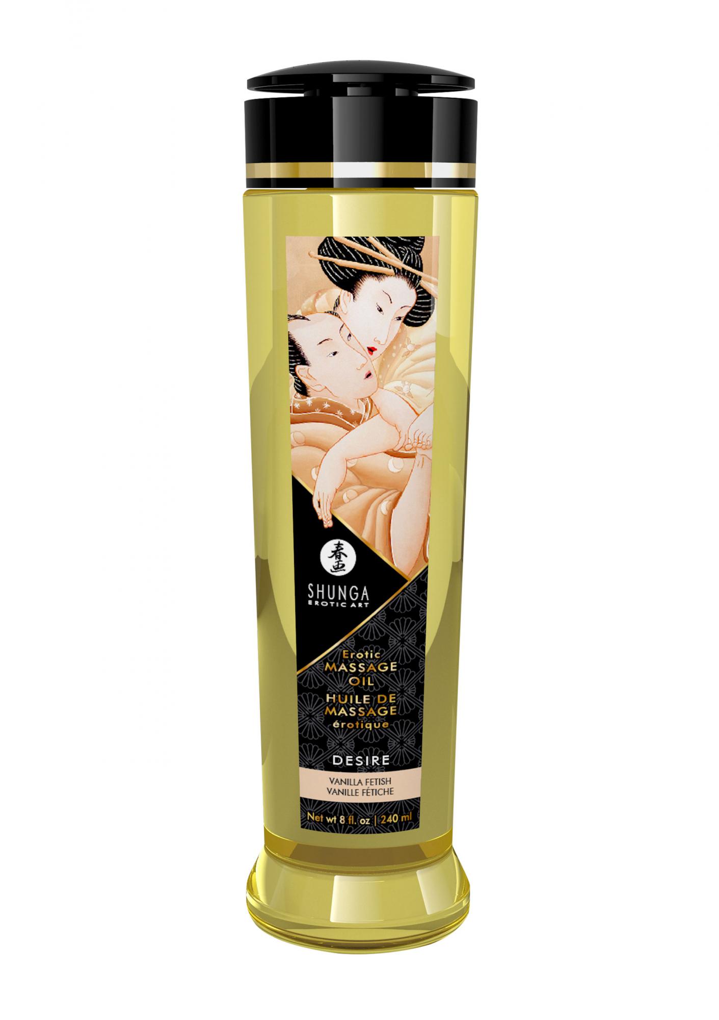 Shunga Erotic Massage Oil Almond Vanilla - массажное масло с ароматом ванили, 240 мл