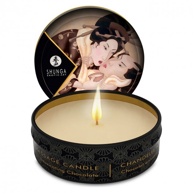 Shunga Candle Chocolate - Массажная свеча с ароматом шоколада, 30 мл