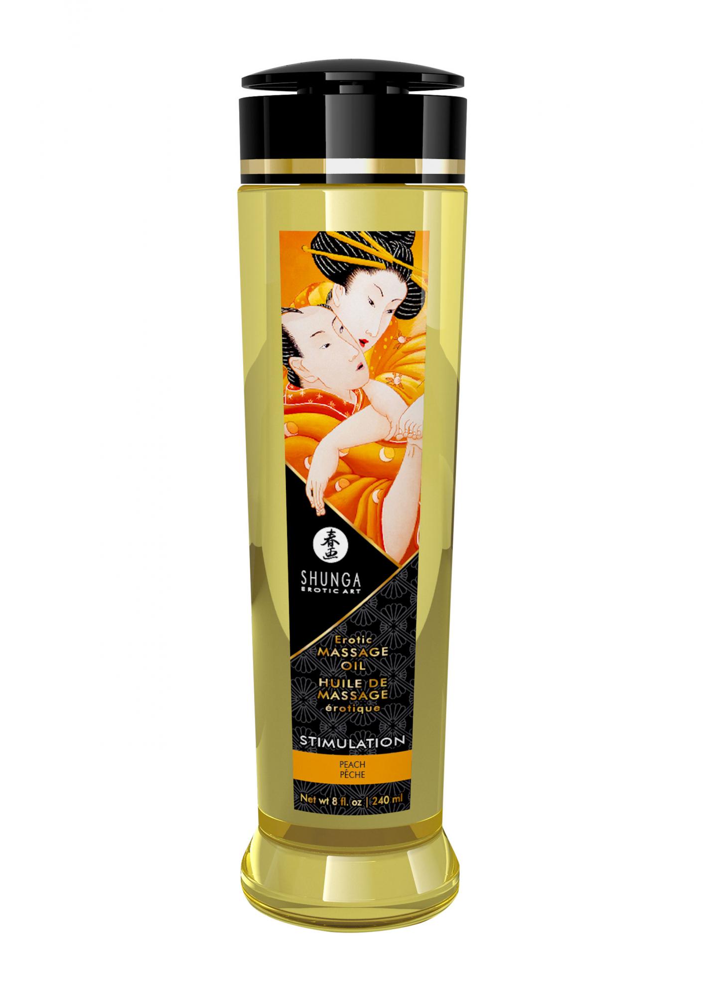 Shunga Erotic Massage Oil Peach - массажное масло с ароматом персика, 240 мл