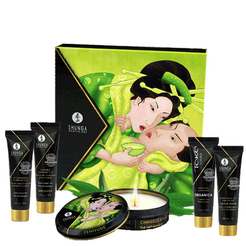 Shunga Geisha Secrets ﻿Organica Exotic Green Tea - Набор интимной косметики с ароматом зелёного чая