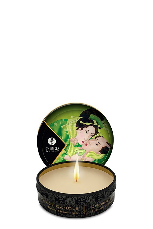 Shunga Massage Candle - Масажна свічка з ароматом зеленого чаю, 30 мл