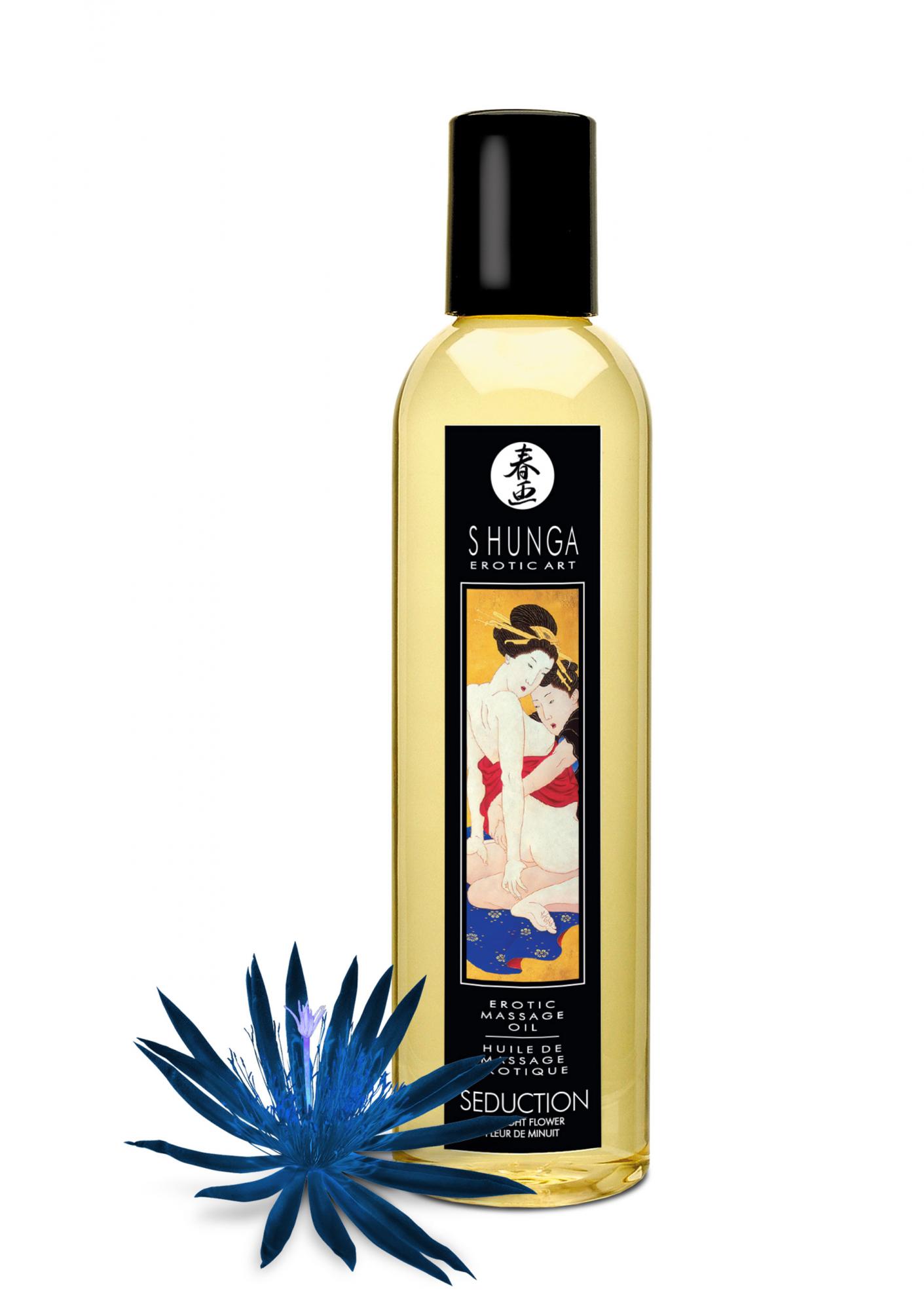 Shunga Erotic Massage Oil Midnight Flower - масажне масло з ароматом нічної квітки, 240 мл