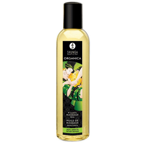 Органічне масажне масло Shunga Massage Oil Organic Зелений чай, 170 мл