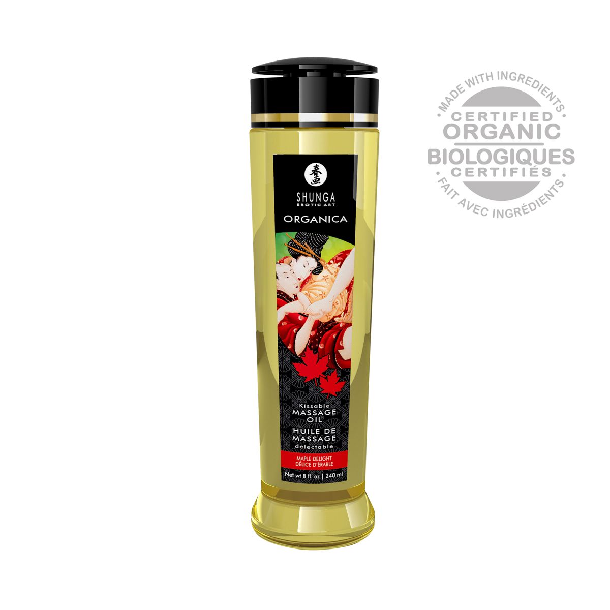 Shunga Organica Maple Delight - органічна масажна олія із запахом кленового сиропу, 240 мл.