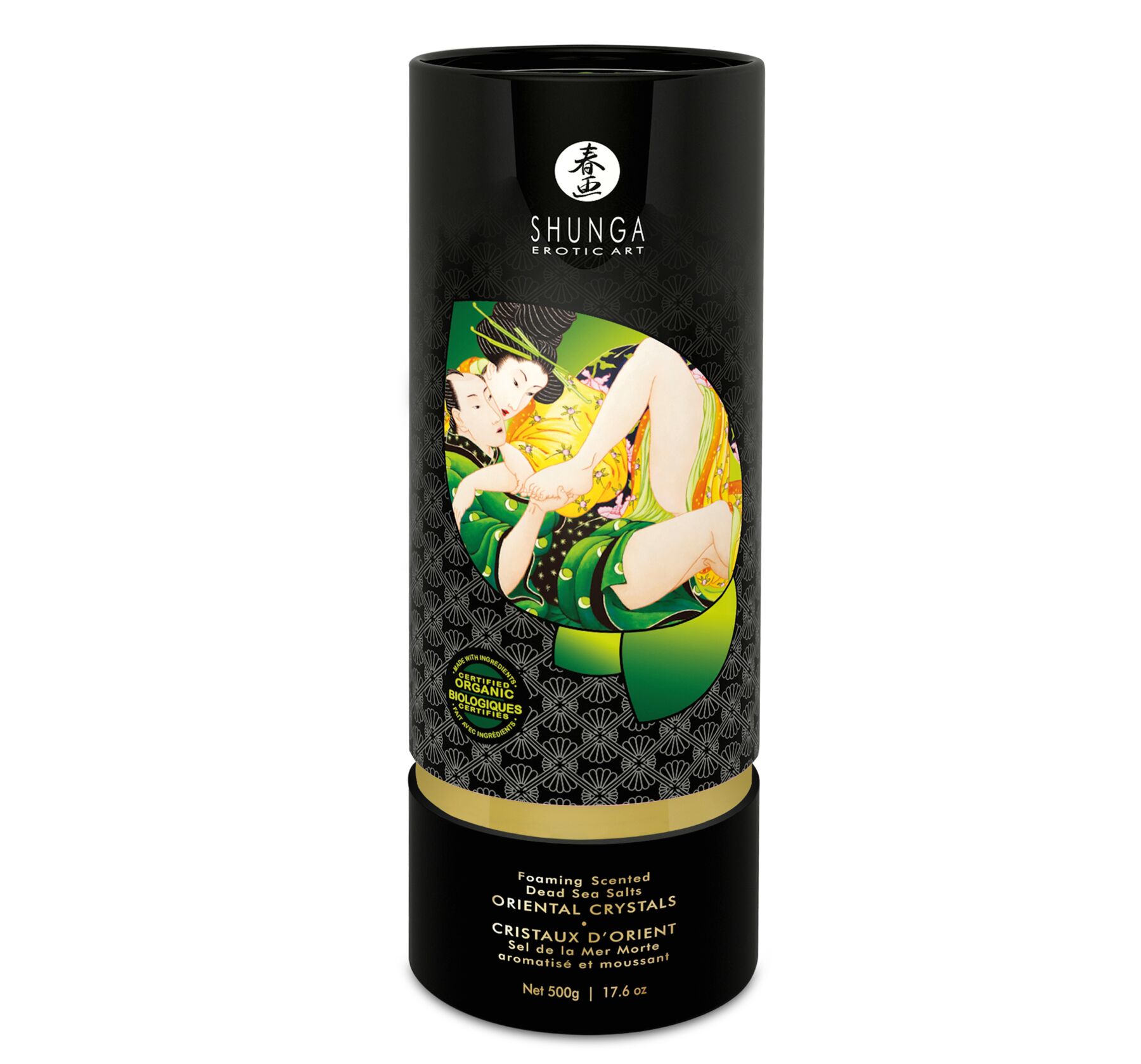 Shunga Oriental Crystals Bath Salts Organic Lotus Flower - Соль для ванны с ароматом лотоса, 500 г