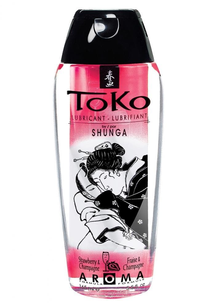 Shunga Toko Aroma Lubricant Sparkling Strawberry Wine - оральный лубрикант со вкусом клубники и шампанского, 165 мл