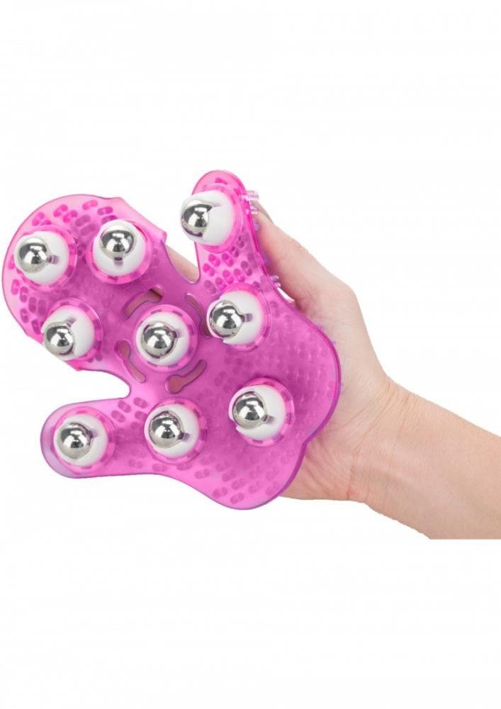 Simple & True Roller Balls Massager - Рукавичка для масажу, 14х11 см (рожевий)