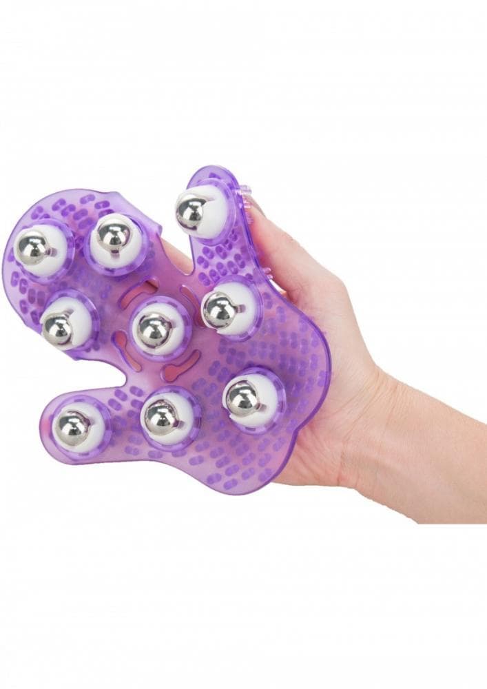 Simple & True Roller Balls Massager - Рукавичка для масажу, 14х11 см (фіолетовий)