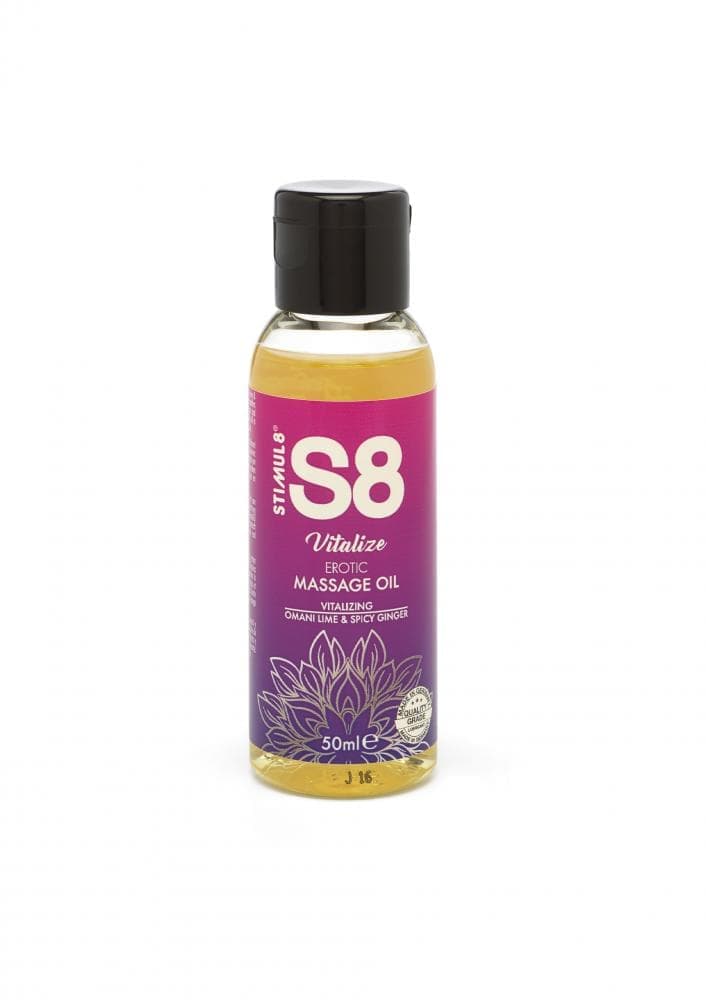 Stimul8 Massage Oil - Массажное масло, 50 мл (оманский лайм и имбирь)