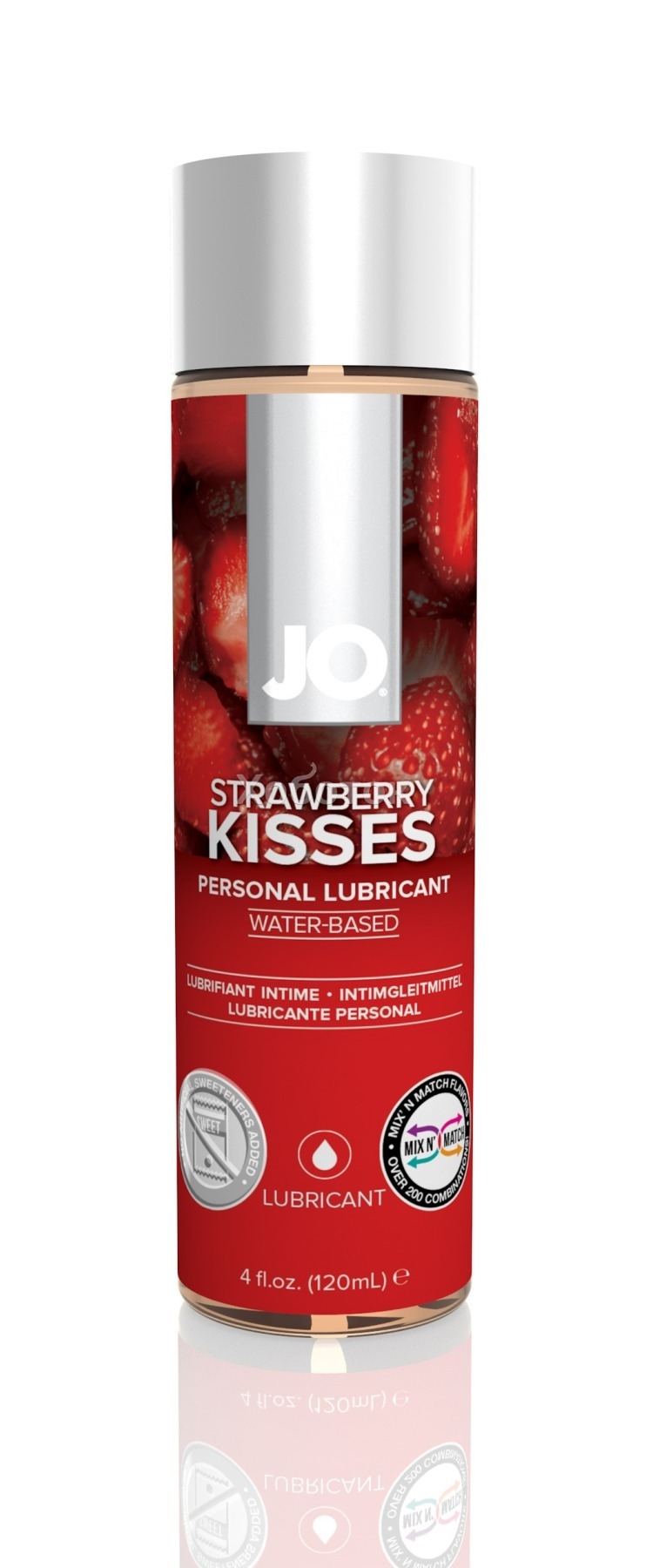 System Jo - Strawberry Kiss - їстівне мастило на водній основі, 120 мл