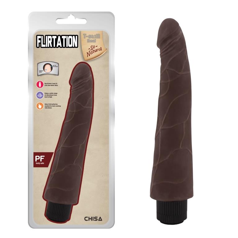 Вібратор - T-skin ReaL Flirtation Brown