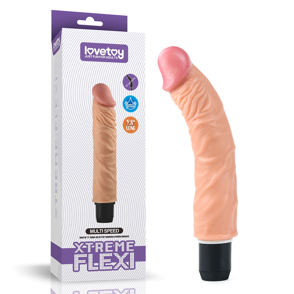 Вібратор - T-skin ReaL Ultra Beats Vibrating Dildo Flesh