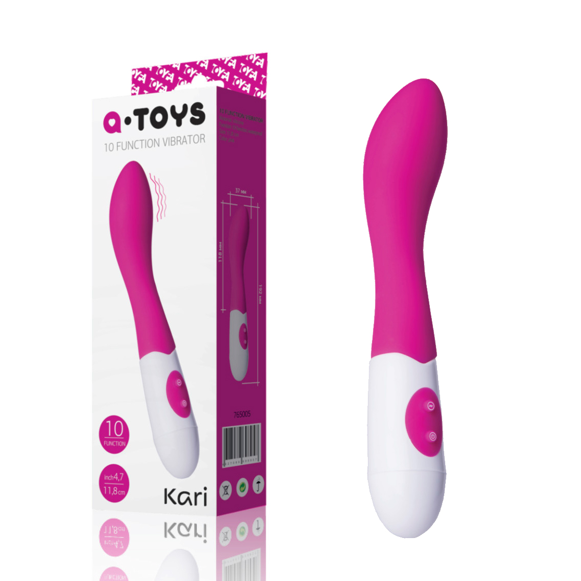 Стимулятор точки G Toyfa A-Toys Kari, силикон, розовый, 19,2 см