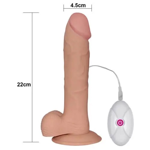 LoveToy - The Ultra Soft Dude Vibrating Flesh 9" - Фалоімітатор з вібрацією, 22х4.5 см