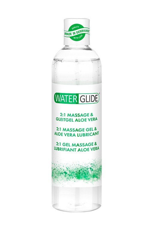 Waterglide Massage & Lubricant Aloe Vera - масажний гель та мастило на водній основі з алое віра, 300 мл