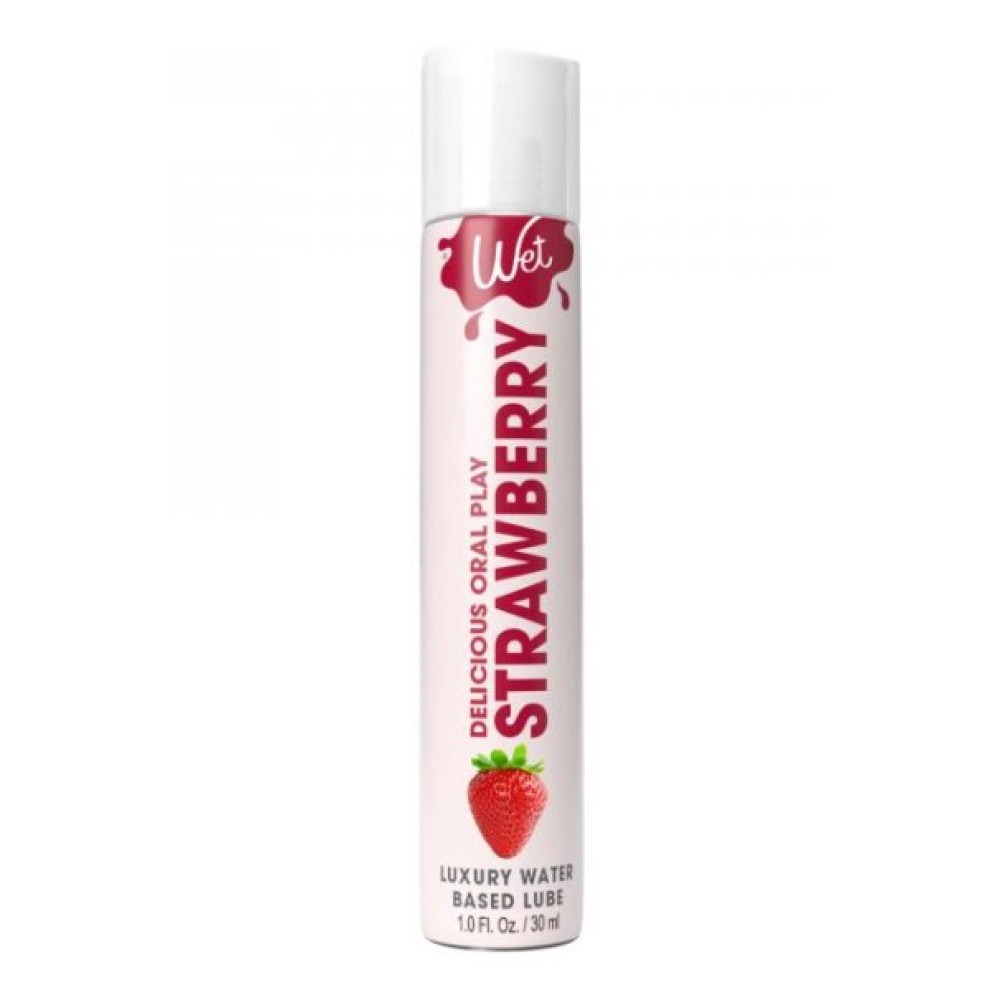 Оральне мастило зі смаком полуниці Wet Strawberry, 30 мл