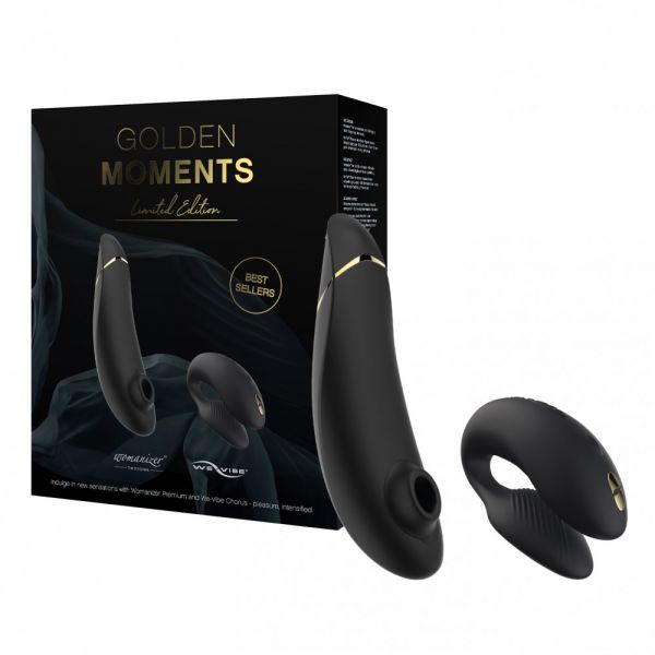 Womanizer Premium + We-Vibe Chorus Golden Moments - Набор из двух шикарных игрушек